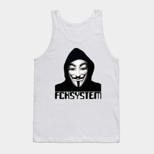 anonymous fuck the system Tank Top